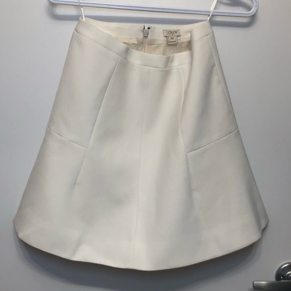 J. Crew Cream A-Line Skirt - Picture 1 of 6